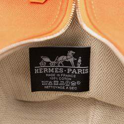 مملوكة مسبقًا Hermes Orange Red Small Toile Bride A Brac Case