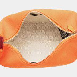 مملوكة مسبقًا Hermes Orange Red Small Toile Bride A Brac Case