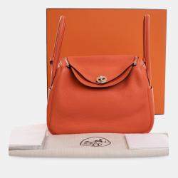 مملوكة مسبقًا حقيبة هيرمس ليندي 26 كلمنس برتقالي