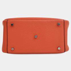 مملوكة مسبقًا حقيبة هيرمس ليندي 26 كلمنس برتقالي