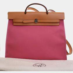 مملوكة مسبقًا حقيبة هيرمس هيرباغ زيب بني وردي 39