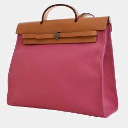 مملوكة مسبقًا حقيبة هيرمس هيرباغ زيب بني وردي 39