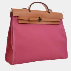 مملوكة مسبقًا حقيبة هيرمس هيرباغ زيب بني وردي 39