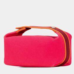 Pre Owned حقيبة هيرمس تول برايد آ براك وردي أحمر صغيرة