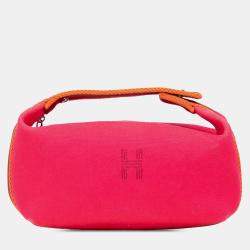 Pre Owned حقيبة هيرمس تول برايد آ براك وردي أحمر صغيرة