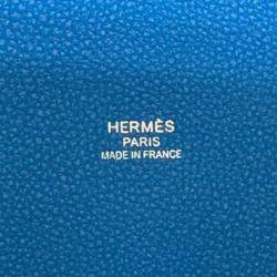 Pre Owned Hermes Lime, Vert Absinthe, Blue Hydra, and Blue Indigo Toile and Clemence Pursangle Tote