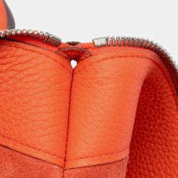 مملوكة مسبقًا حقيبة صغيرة هيرمس بازار توغو برتقالية متوسطة الحجم