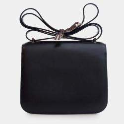 مملوكة مسبقًا Hermes Noir Mini Swift Marble Constance 18