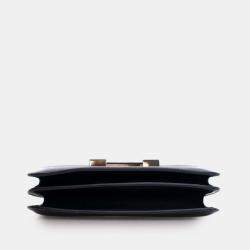 مملوكة مسبقًا Hermes Noir Mini Swift Marble Constance 18