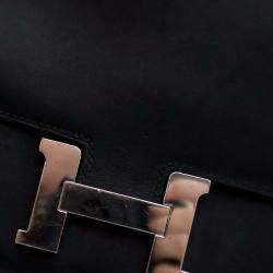 مملوكة مسبقًا Hermes Noir Mini Swift Marble Constance 18