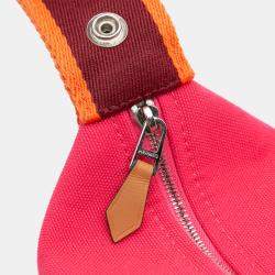 مملوكة مسبقًا Hermes Pink Red Small Toile Bride A Brac Case