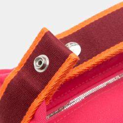 مملوكة مسبقًا Hermes Pink Red Small Toile Bride A Brac Case