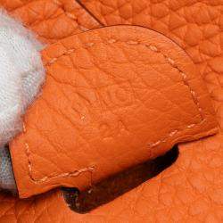 مملوكة مسبقًا حقيبة هيرمس إيفلين III جلد كليمنس برتقالي 29