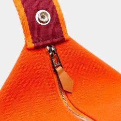 Pre Owned حقيبة هيرمس براك كيس توال كبيرة برتقالية حمراء