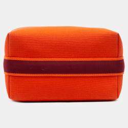 Pre Owned حقيبة هيرمس براك كيس توال كبيرة برتقالية حمراء