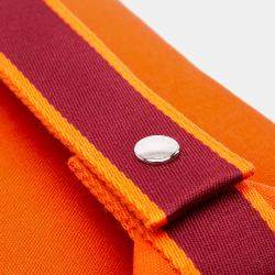 Pre Owned حقيبة هيرمس براك كيس توال كبيرة برتقالية حمراء