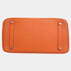 Pre Owned Hermes Orange Togo Birkin Retourne 35