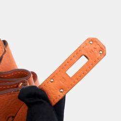 Pre Owned Hermes Orange Togo Birkin Retourne 35