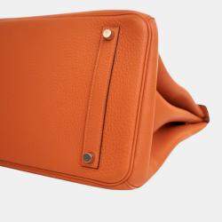 Pre Owned Hermes Orange Togo Birkin Retourne 35