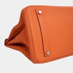 Pre Owned Hermes Orange Togo Birkin Retourne 35