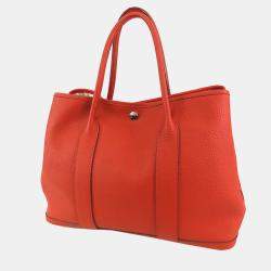 Pre Owned حقيبة هيرمس غاردن بارتي كانتري حمراء 36