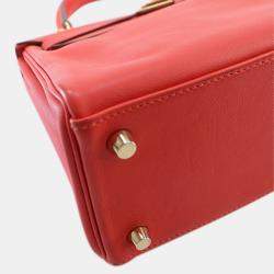 مملوكة مسبقًا Hermes Rouge Pivoine Swift Kelly II Retourne 25