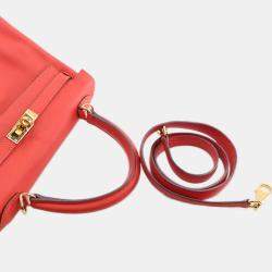 مملوكة مسبقًا Hermes Rouge Pivoine Swift Kelly II Retourne 25