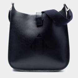 Pre Owned Hermes Blue Vache Hunter Evelyne Diamond H Sellier 33