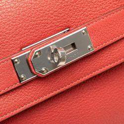 Pre Owned Hermes Red Togo JPG Shoulder Kelly II 42
