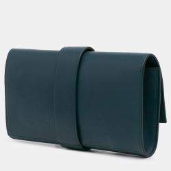 مملوكة مسبقًا Hermes Blue Tadelakt Medor Clutch 23