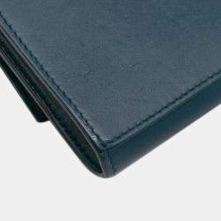 مملوكة مسبقًا Hermes Blue Tadelakt Medor Clutch 23