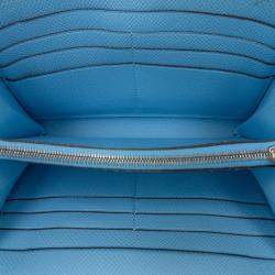 مملوكة مسبقًا Hermes Blue Epsom Kelly Longue Wallet