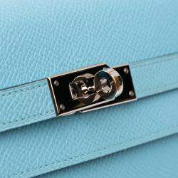 مملوكة مسبقًا Hermes Blue Epsom Kelly Longue Wallet