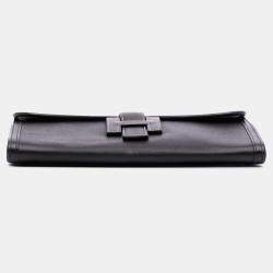 مملوكة مسبقًا Hermes Black Evergrain Jige PM