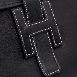 مملوكة مسبقًا Hermes Black Evergrain Jige PM
