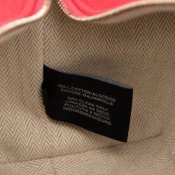 Pre Owned Hermes Pink Small Toile Bride A Brac Case