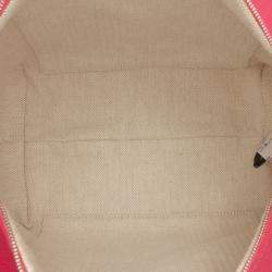 مملوكة مسبقًا حقيبة هيرمس كبيرة وردي أحمر من قماش تولي العروس براك