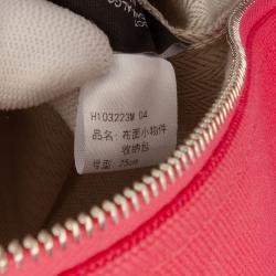 مملوكة مسبقًا حقيبة هيرمس كبيرة وردي أحمر من قماش تولي العروس براك