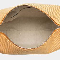 Pre Owned Hermes Orange Large Wool Bride A Brac Au Carre Case