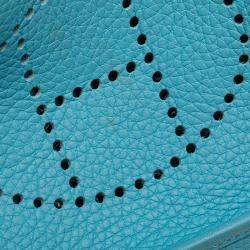 مملوكة مسبقًا Hermes Blue Clemence Evelyne TPM 16