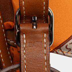 مملوكة مسبقًا Hermes Orange Jeu des Omnibus et Dames Blanches Silky Pop Crossbody