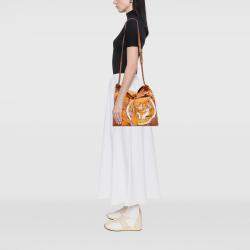 مملوكة مسبقًا Hermes Orange Jeu des Omnibus et Dames Blanches Silky Pop Crossbody