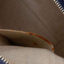 مملوكة مسبقًا Hermes Blue Green Small Toile Bride A Brac Case