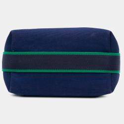 مملوكة مسبقًا Hermes Blue Green Small Toile Bride A Brac Case