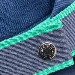 Pre Owned حقيبة هيرمس برود أ براك زرقاء خضراء صغيرة