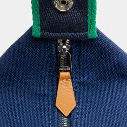 Pre Owned حقيبة هيرمس برود أ براك زرقاء خضراء صغيرة