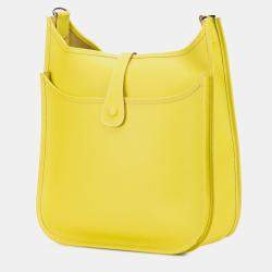 Pre Owned حقيبة إبلين 33 إيبسوم صفراء من هيرمس