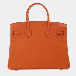 Pre Owned حقيبة هيرمس بيركين ريترون توغو برتقالية 30