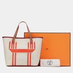 مملوكة مسبقًا حقيبة هيرمس بورسانجل Toile و كليمنس بني توت