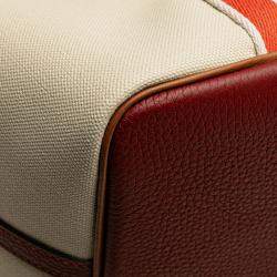 مملوكة مسبقًا حقيبة هيرمس بورسانجل Toile و كليمنس بني توت